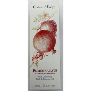 CRABTREE & EVELYN Pomegranate Argan & Grapeseed Cleansing Bath Shower Gel 8.5 oz